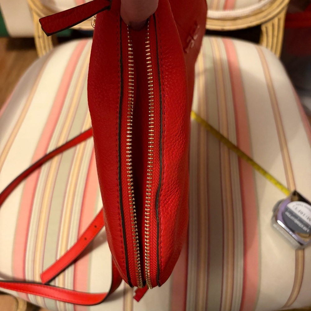 Tory Burch Red Expanding Crossbody/Messenger Bag - Please Read Description - Picture 4 of 9